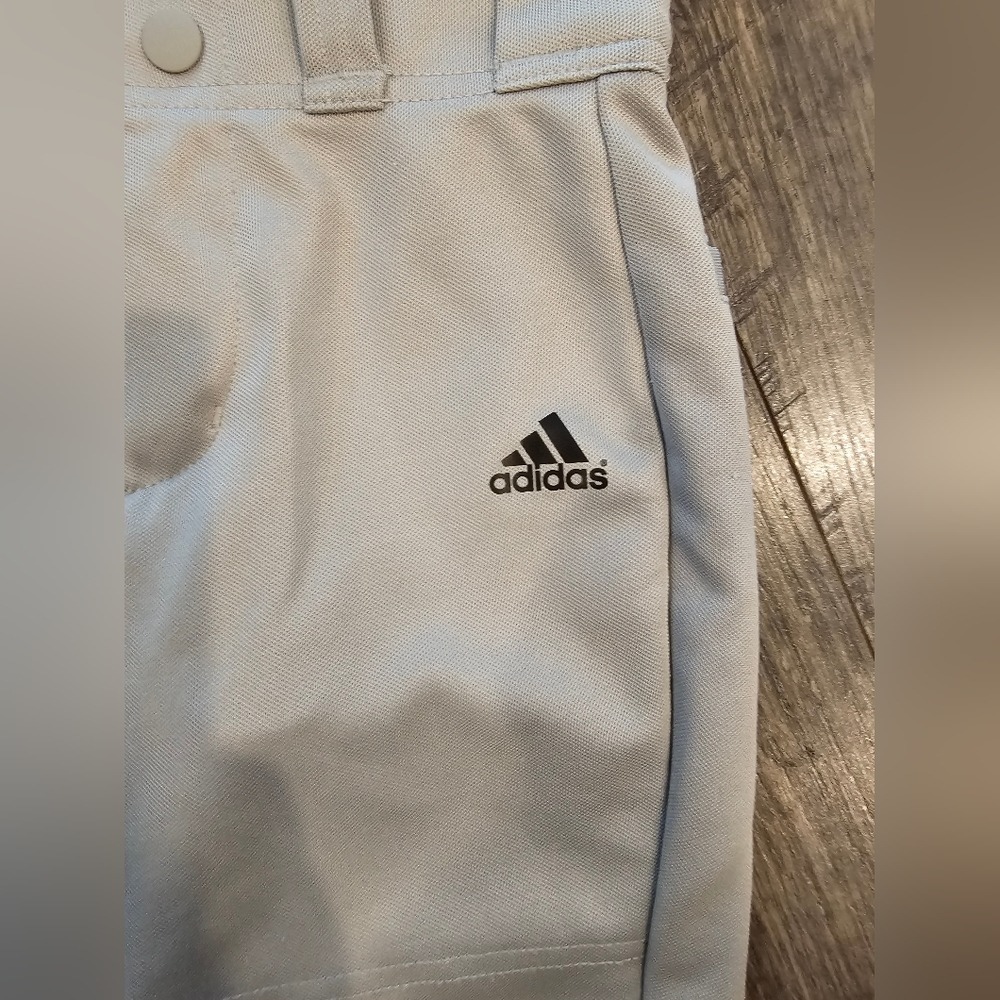 2t Kids Adidas Gray Baseball Uniform Joggers Relaxed Fit Spring Summer Fall Ball - Picture 7 of 8
